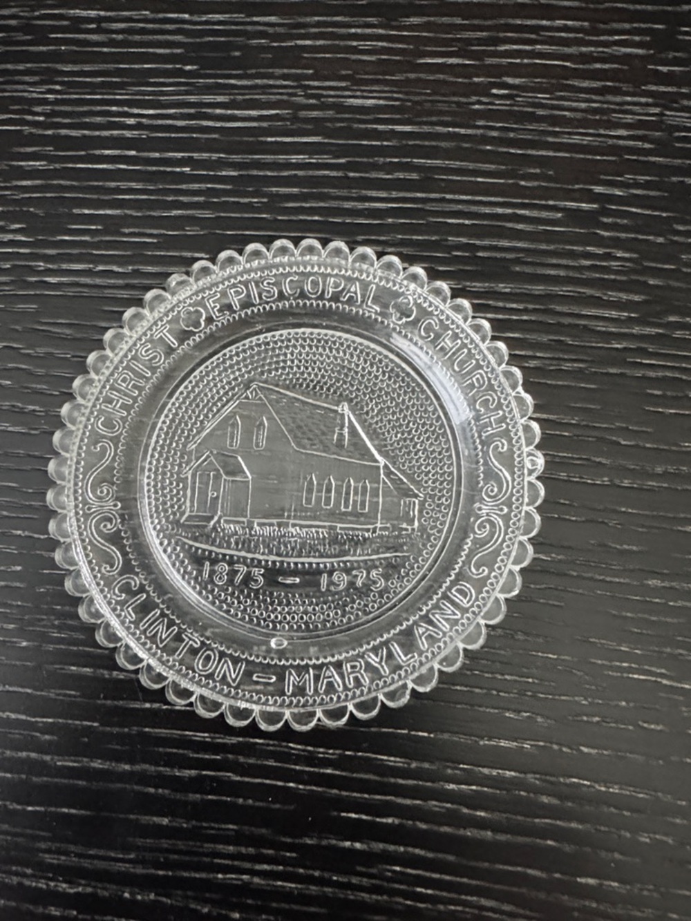 Christ Episcopal Church Commemorative Clear Glass Collectible Dish